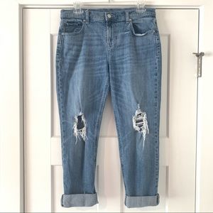 Old Navy distressed boyfriend straight jeans